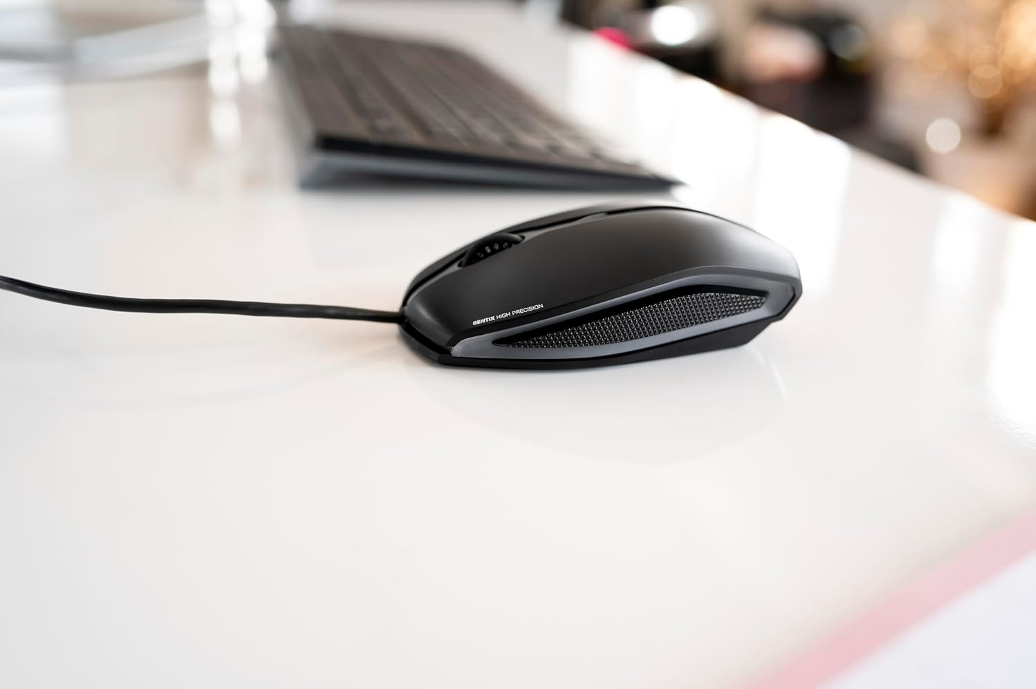 Detalle de Cherry GENTIX Corded : Souris filaire fiable, ergonomie symétrique et capteur précis