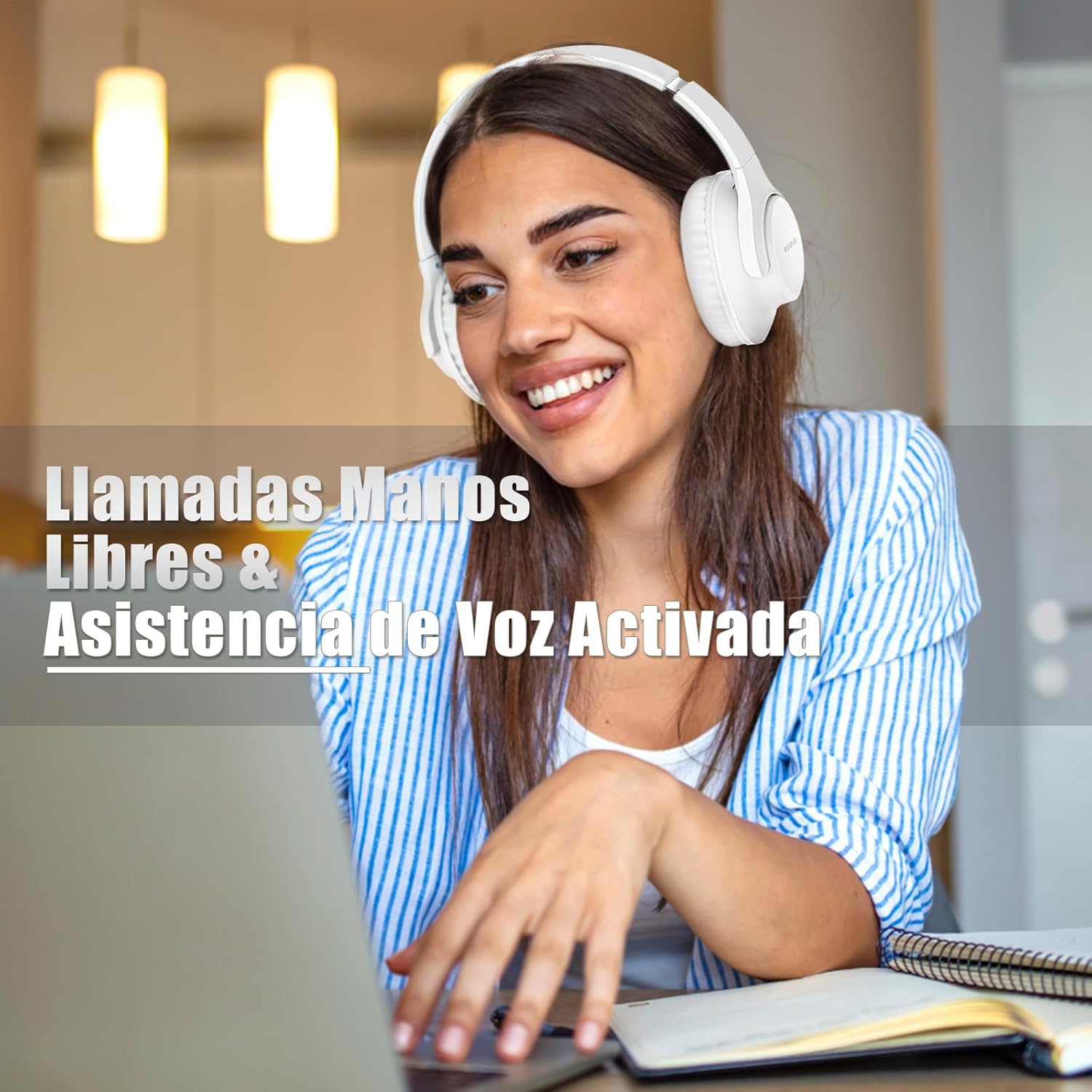 Detalle 2 de KVIDIO Auriculares Bluetooth Inalámbricos, 65 Horas, Micrófono