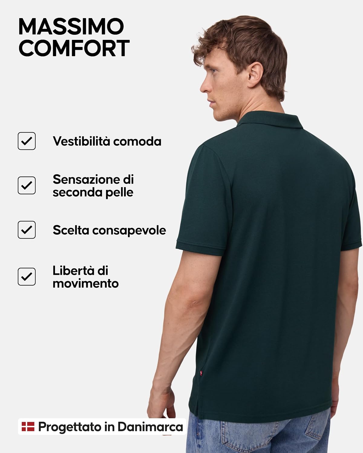 Detalle 2 de DANISH ENDURANCE Maglietta Polo Uomo Cotone 60%