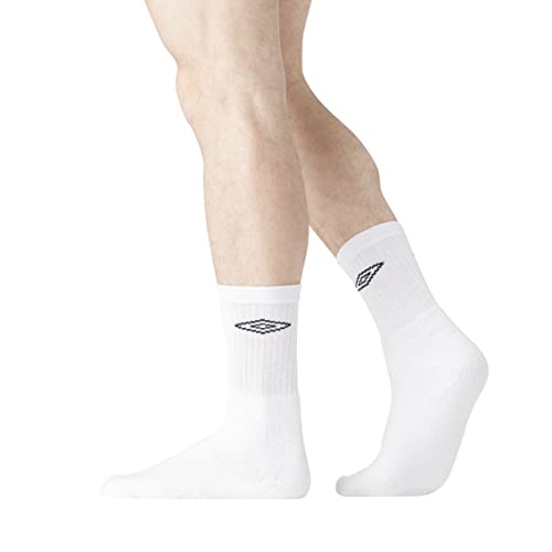 Detalle de Chaussettes Umbro 43-46 Blanc – Lot de 6 en coton, confort quotidien