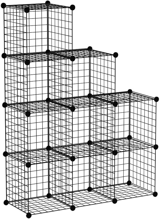 Thumbnail 4 de C&AHOME WSC309B 9-Cube Metal Wire Storage Organizer, Black