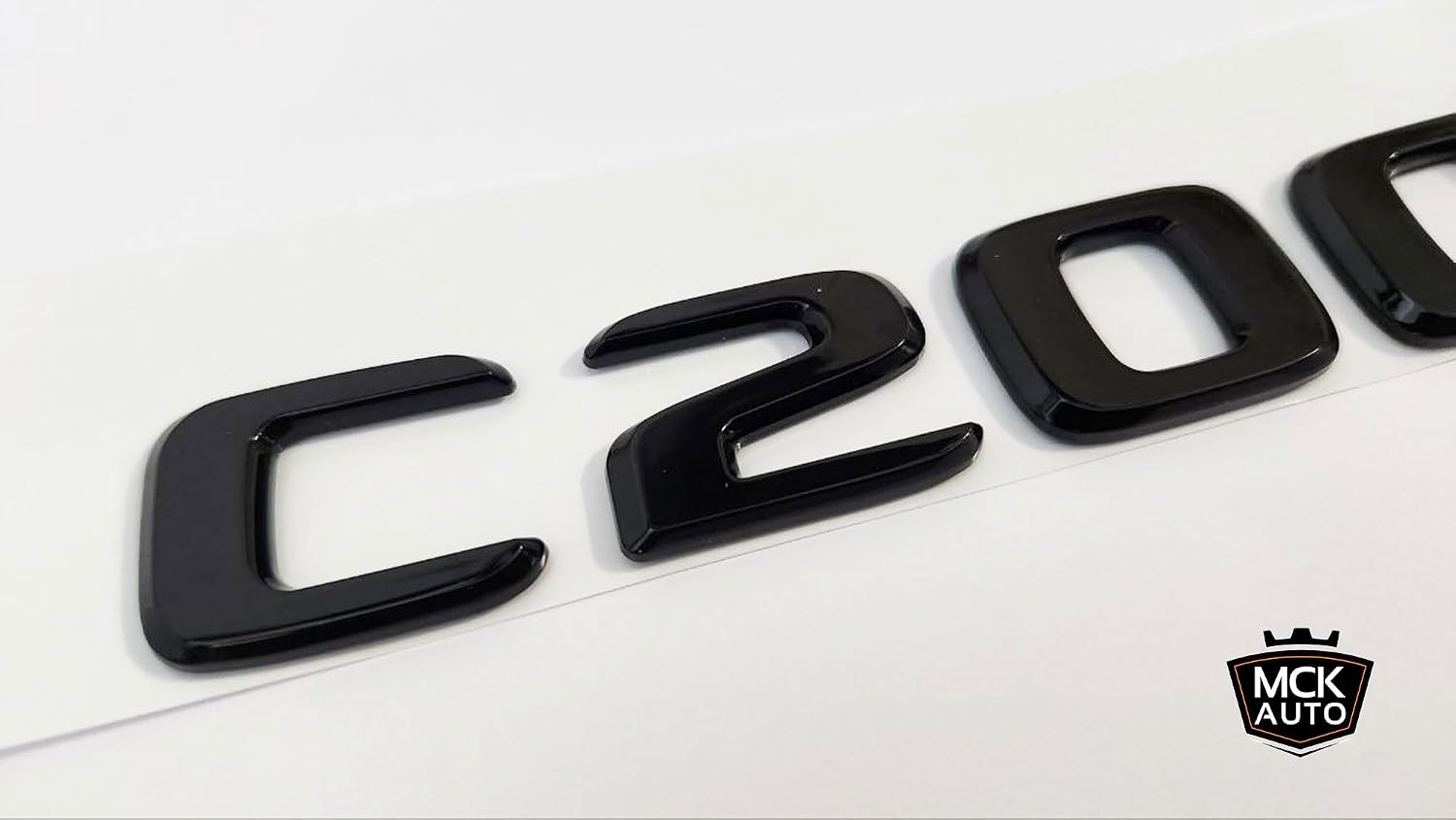 Thumbnail 4 de MCK Auto C200 Gloss Black Badge 1pc