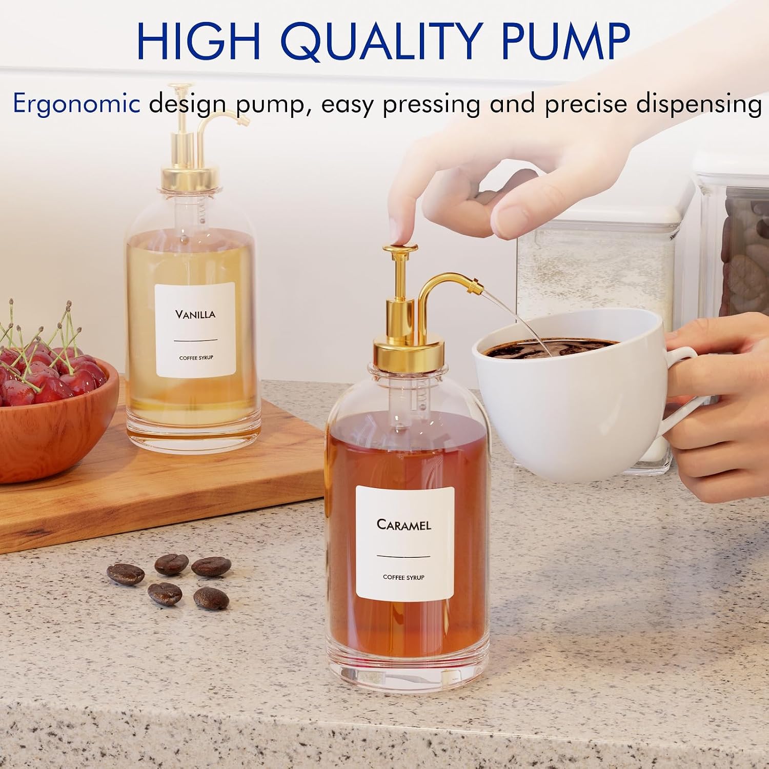 Detalle de Coffee Syrup Dispenser Set 500 ml