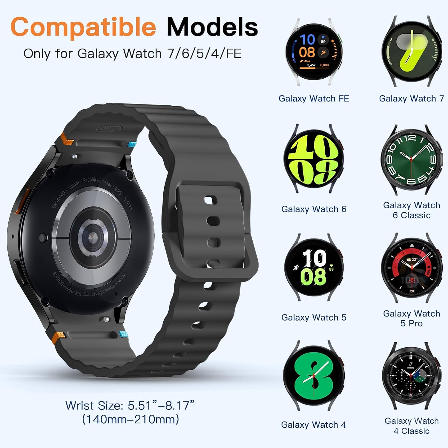 Detalle 2 de Mastten 4 Pack Sport Straps for Galaxy Watch 40mm
