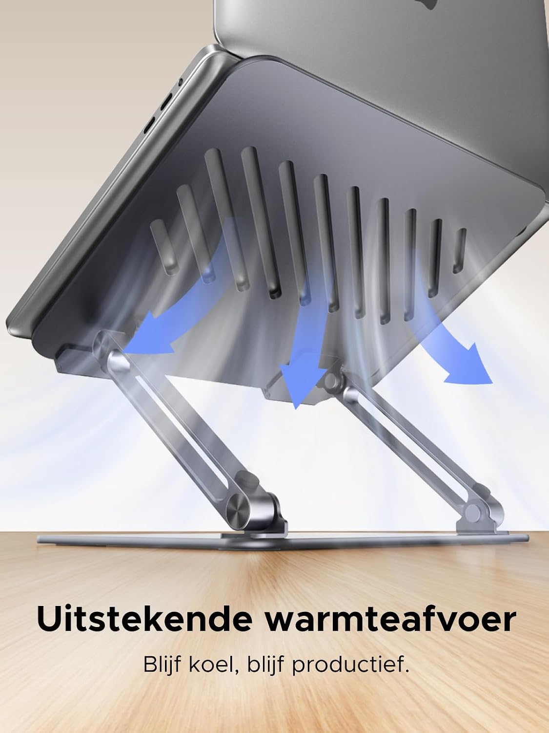 Detalle 1 de UGREEN 45929 laptopstandaard met dubbel scharnier, verstelbaar en opvouwbaar