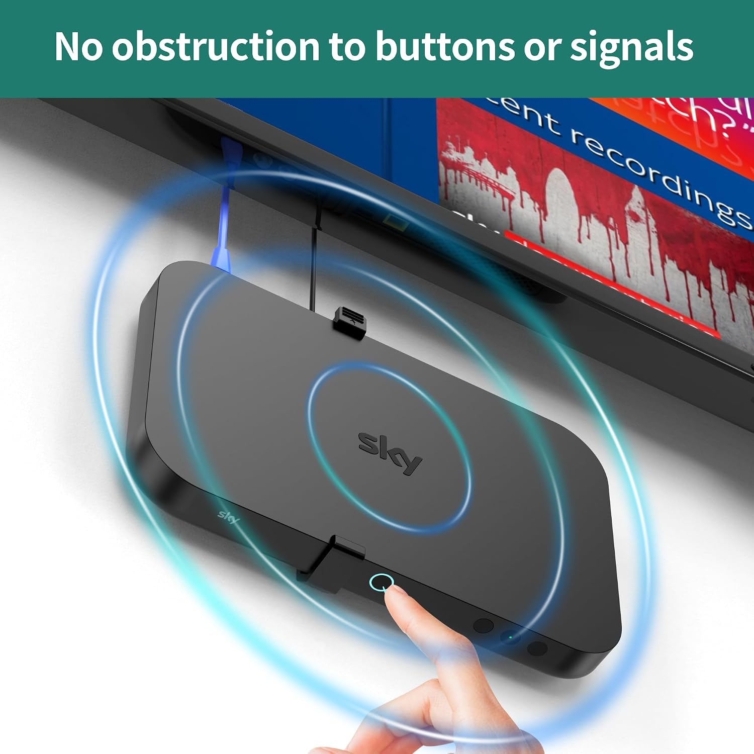Thumbnail 3 de HomeMount Sky Q Box Wall Mount Bracket — Vertical Screw Fixing Behind TV