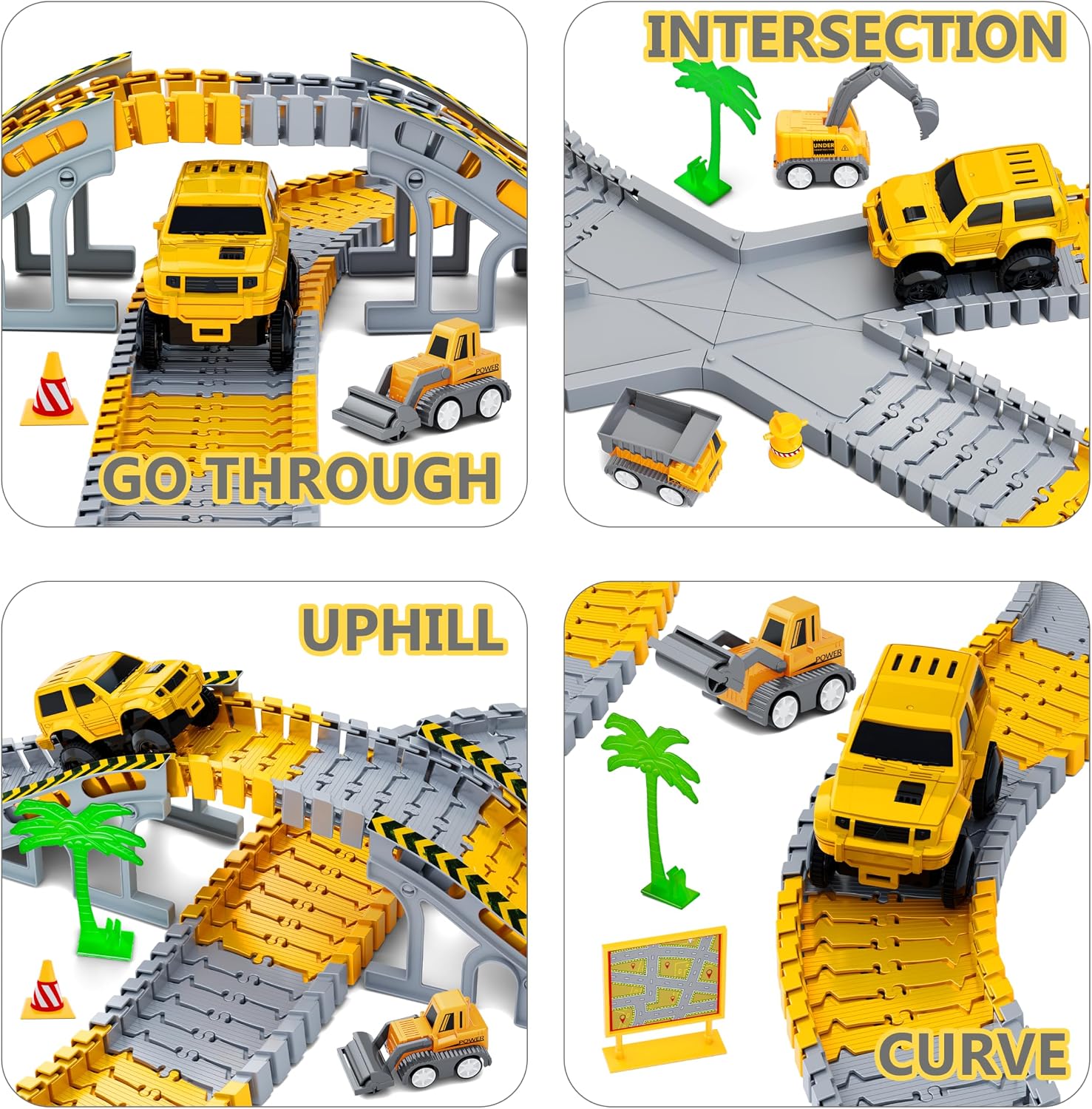 Detalle 1 de 253 PCS Construction Race Tracks Toy Set