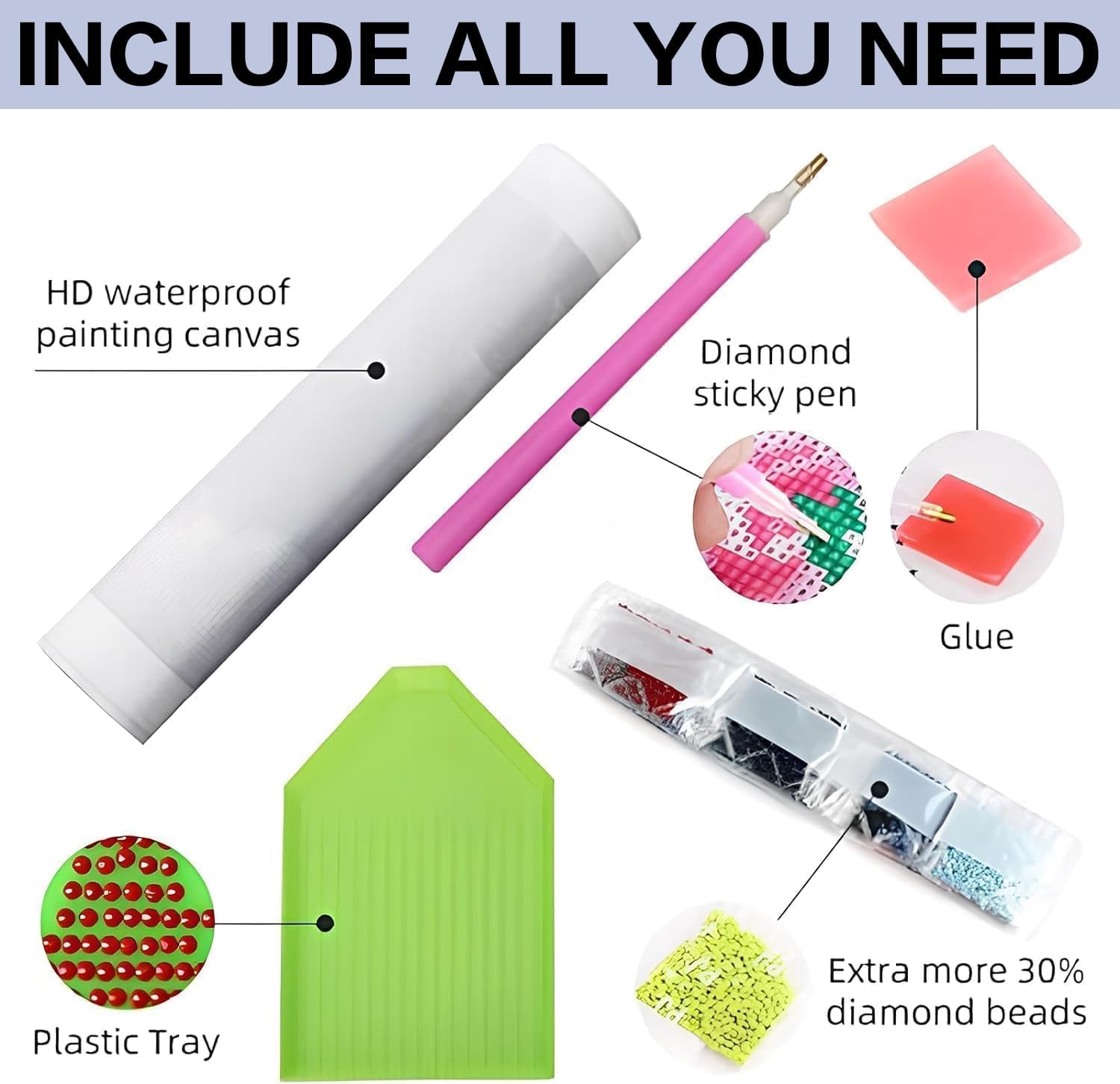 Detalle de HHMATITS Diamond Painting Kit, 12 x 16-Inch