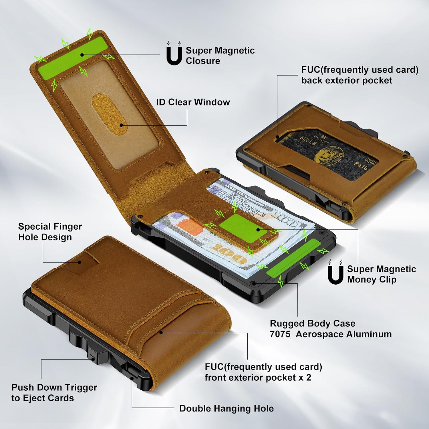 Thumbnail 1 de Genuine Leather RFID Wallet
