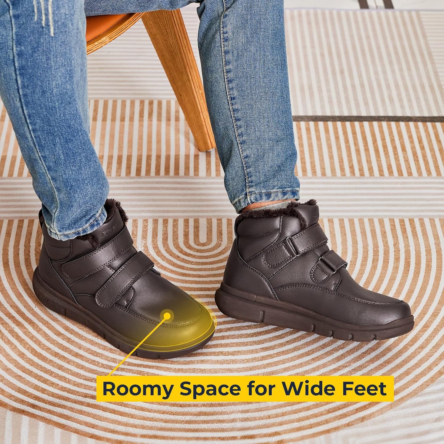 Thumbnail 1 de FitVille Winterschuhe Herren Extra Weit – wasserdichte Schneestiefel mit rutschfester Sohle