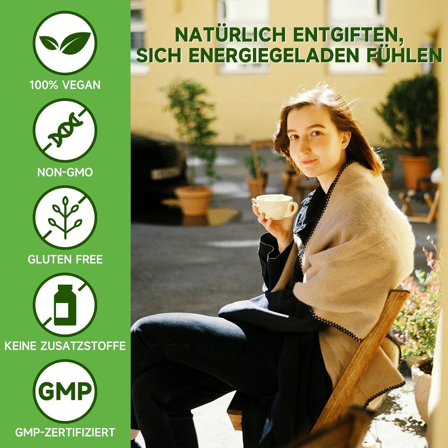 Detalle de Detox Tee zum Abnehmen – 56 Tage Abnehmentee mit Oolong, Grüntee, Löwenzahn, Rosen und fruchtigem Pfirsichgeschmack