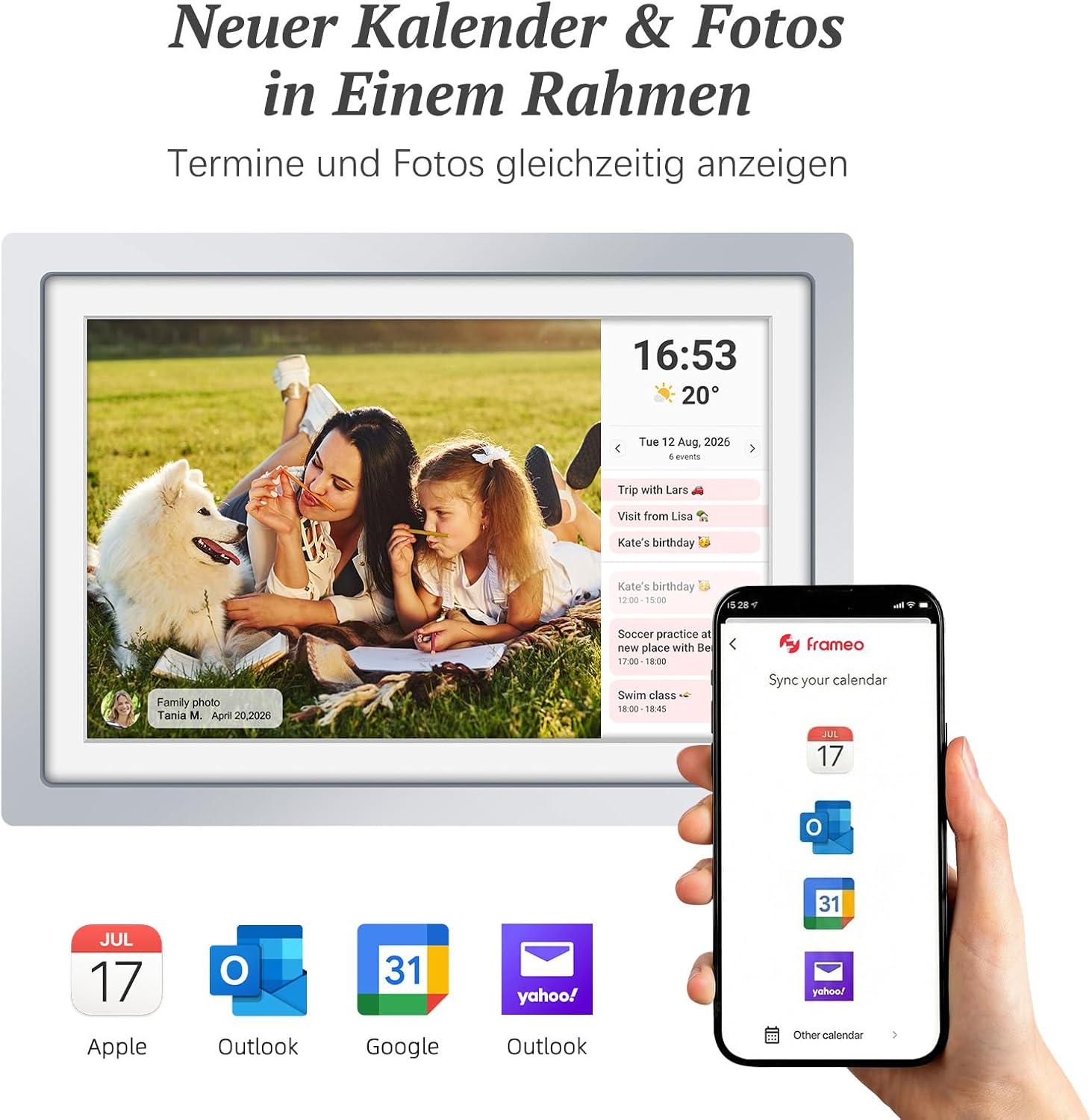 Thumbnail 4 de Apveelveer Digitaler Bilderrahmen 10,1 Zoll WLAN