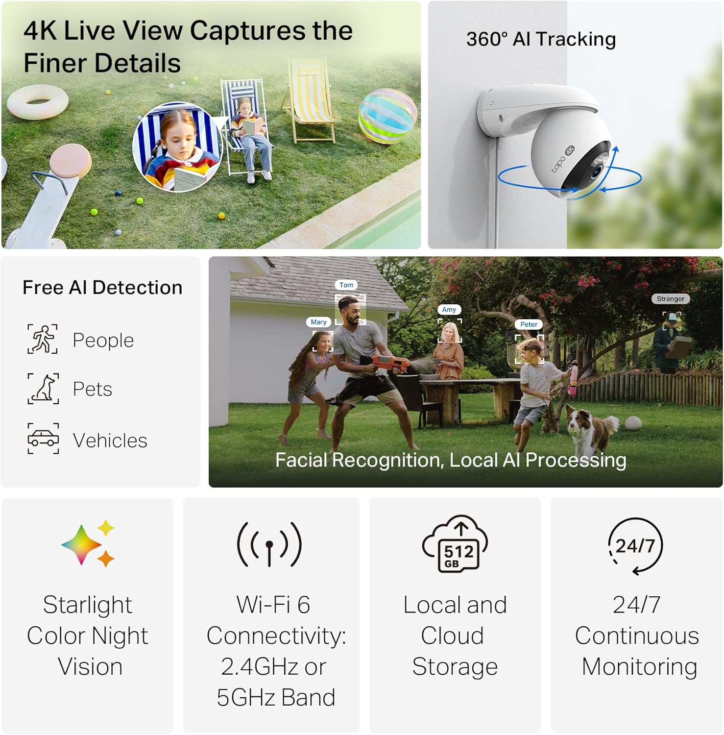 Thumbnail 1 de Tapo C560WS 8MP 4K Outdoor Pan/Tilt Security Camera