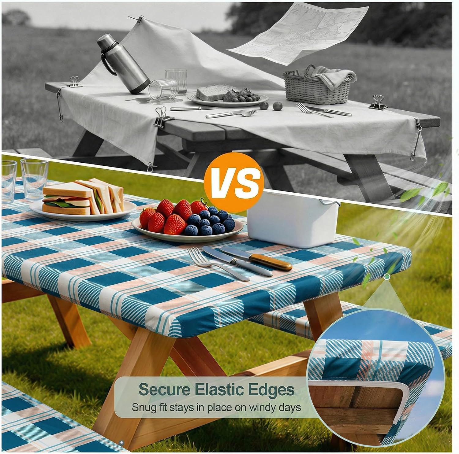 Detalle de Picnic Table Cover Set for 72-Inch Tables