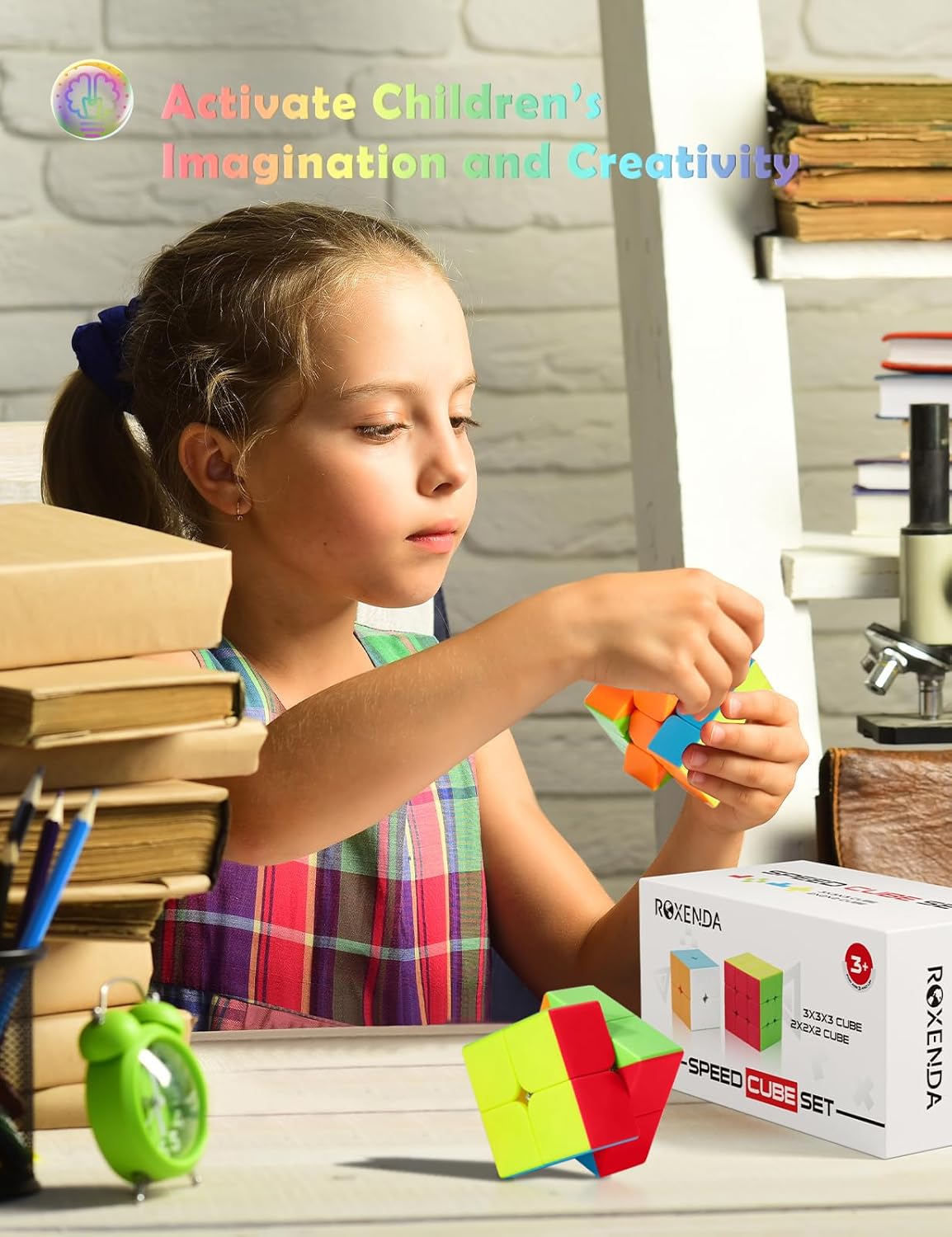 Thumbnail 6 de ROXENDA Speed Cube Set (2x2 & 3x3) stickerless fast cubes with English instructions