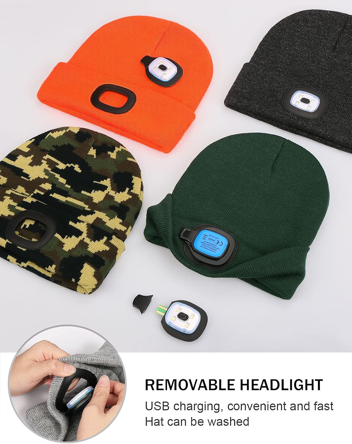 Detalle 2 de YunTuo LED beanie, one size