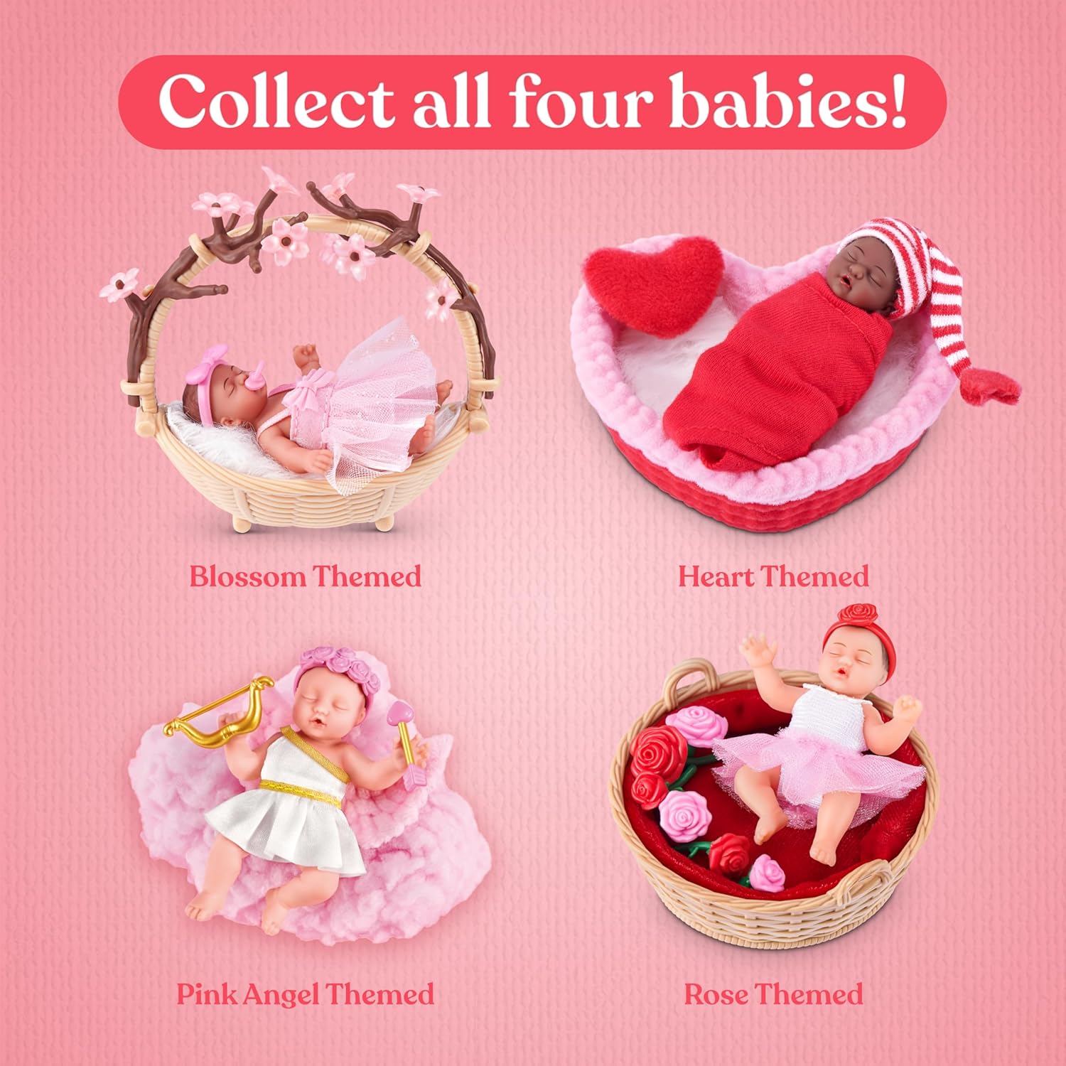Thumbnail 2 de My Mini Baby Sweet Hearts 2-Pack by ZURU – Ultra-Realistic Mini Baby Dolls with Mystery Accessories