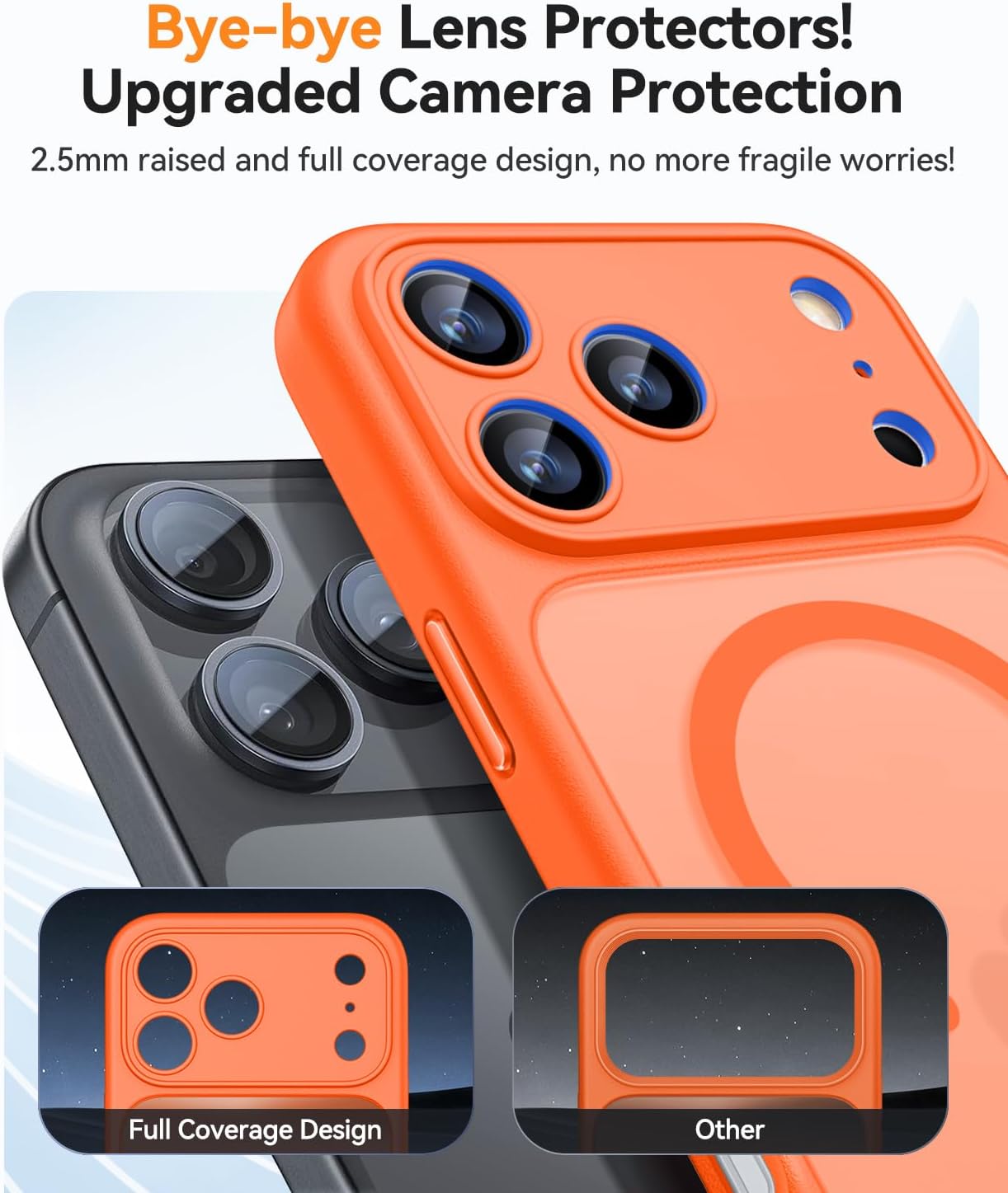 Thumbnail 3 de CANSHN Cover magnetica per iPhone 17 Pro Max (6,9”) compatibile MagSafe, arancione