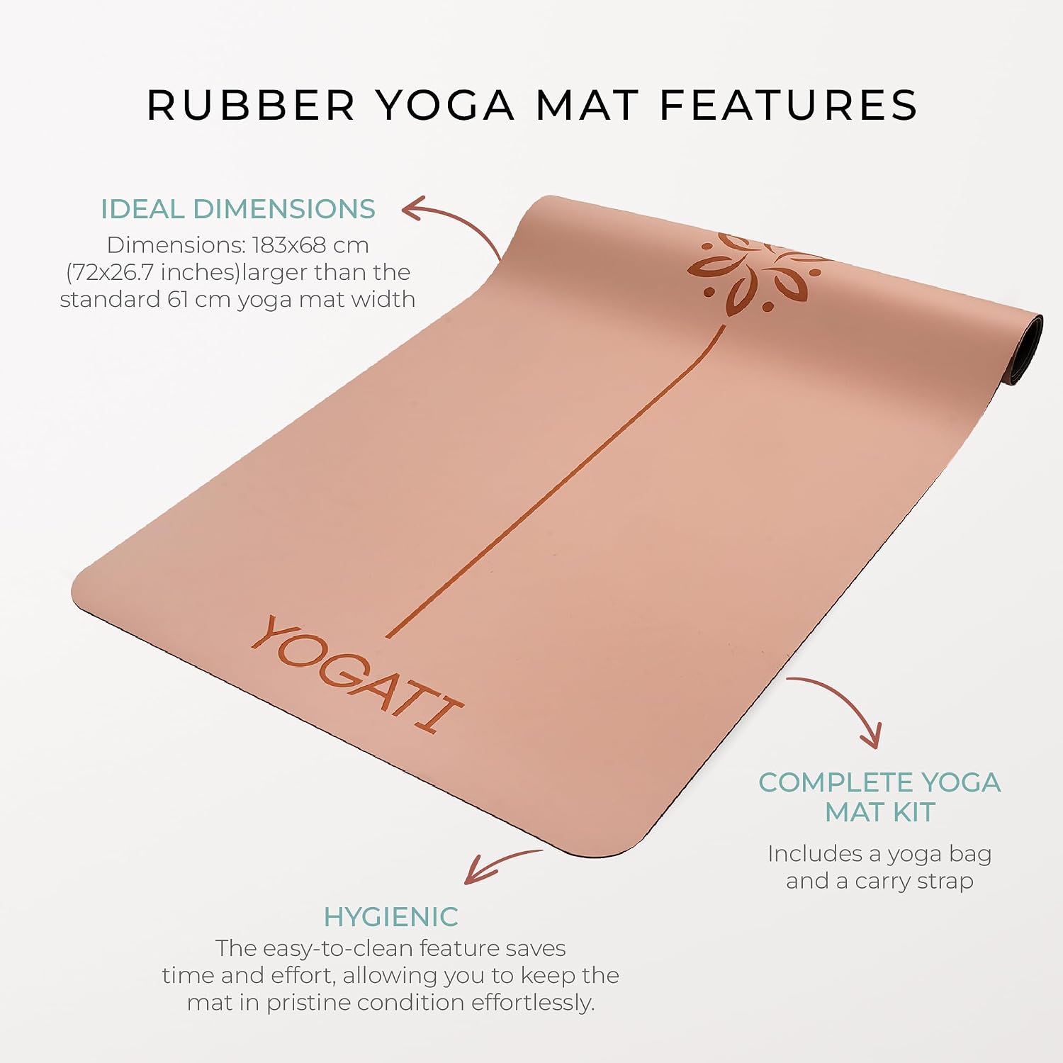 Thumbnail 3 de YOGATI Yogamatte rutschfest Naturkautschuk