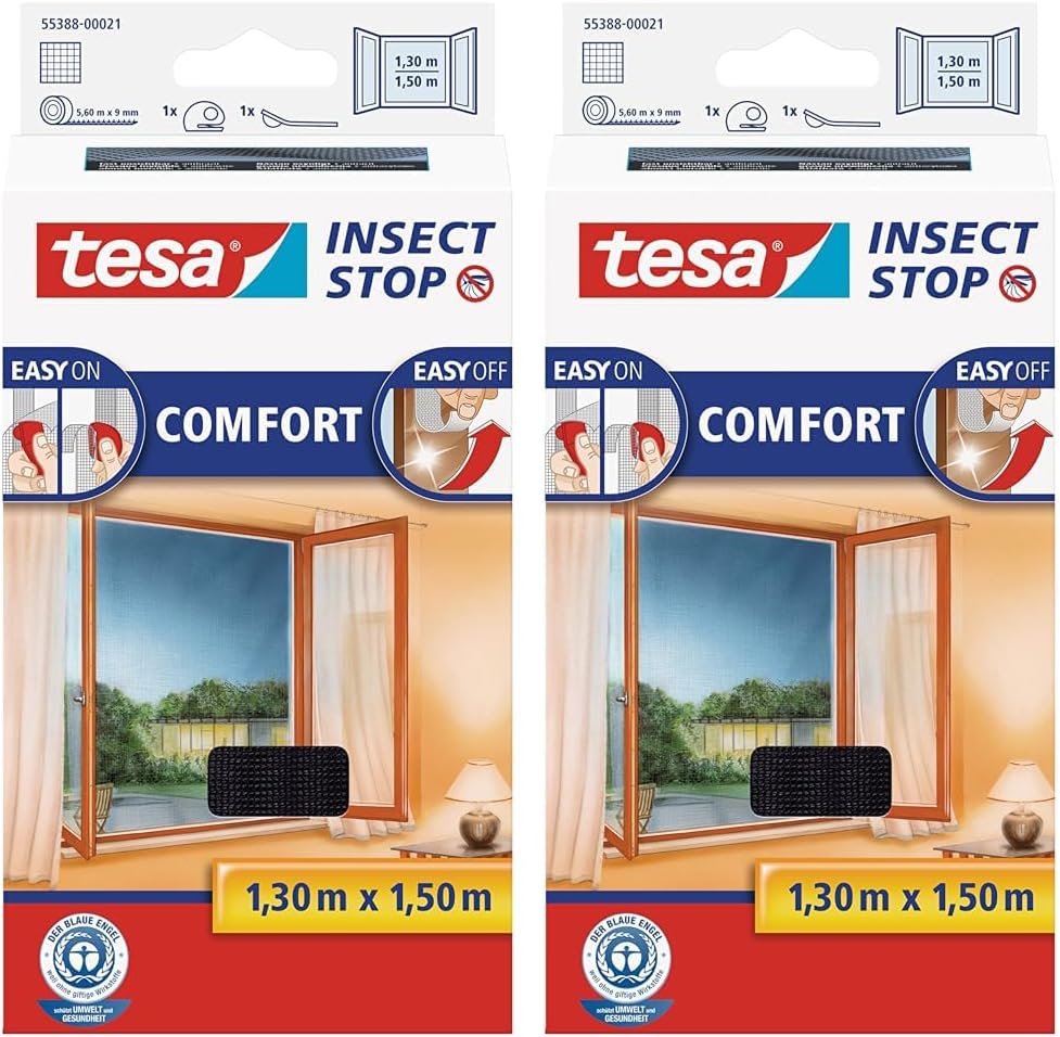 Thumbnail 5 de tesa INSECT STOP Klett Fliegengitter Premium für Fenster, 120 × 240 cm in Anthrazit