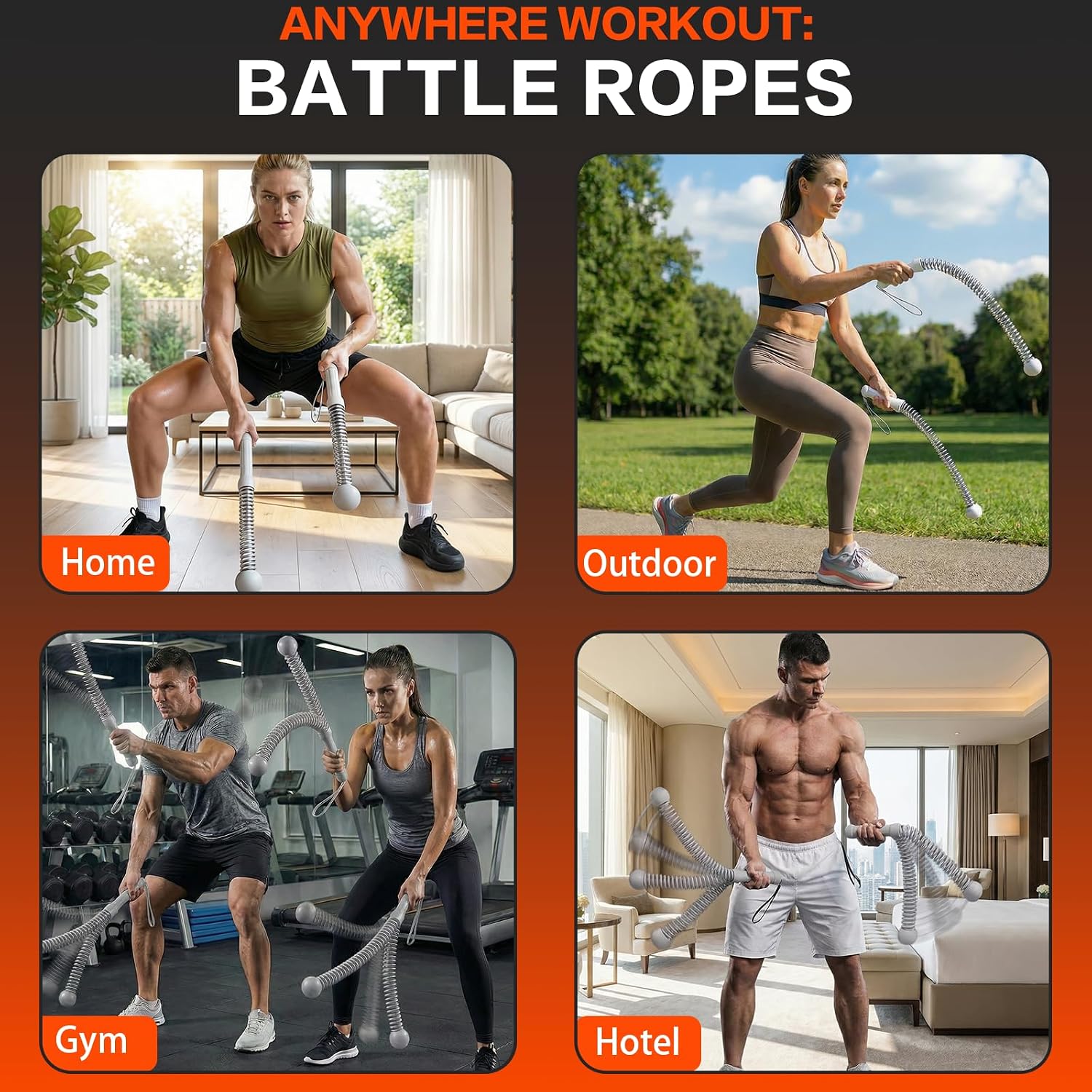 Detalle de Ropeless Battle Ropes, Cordless Design