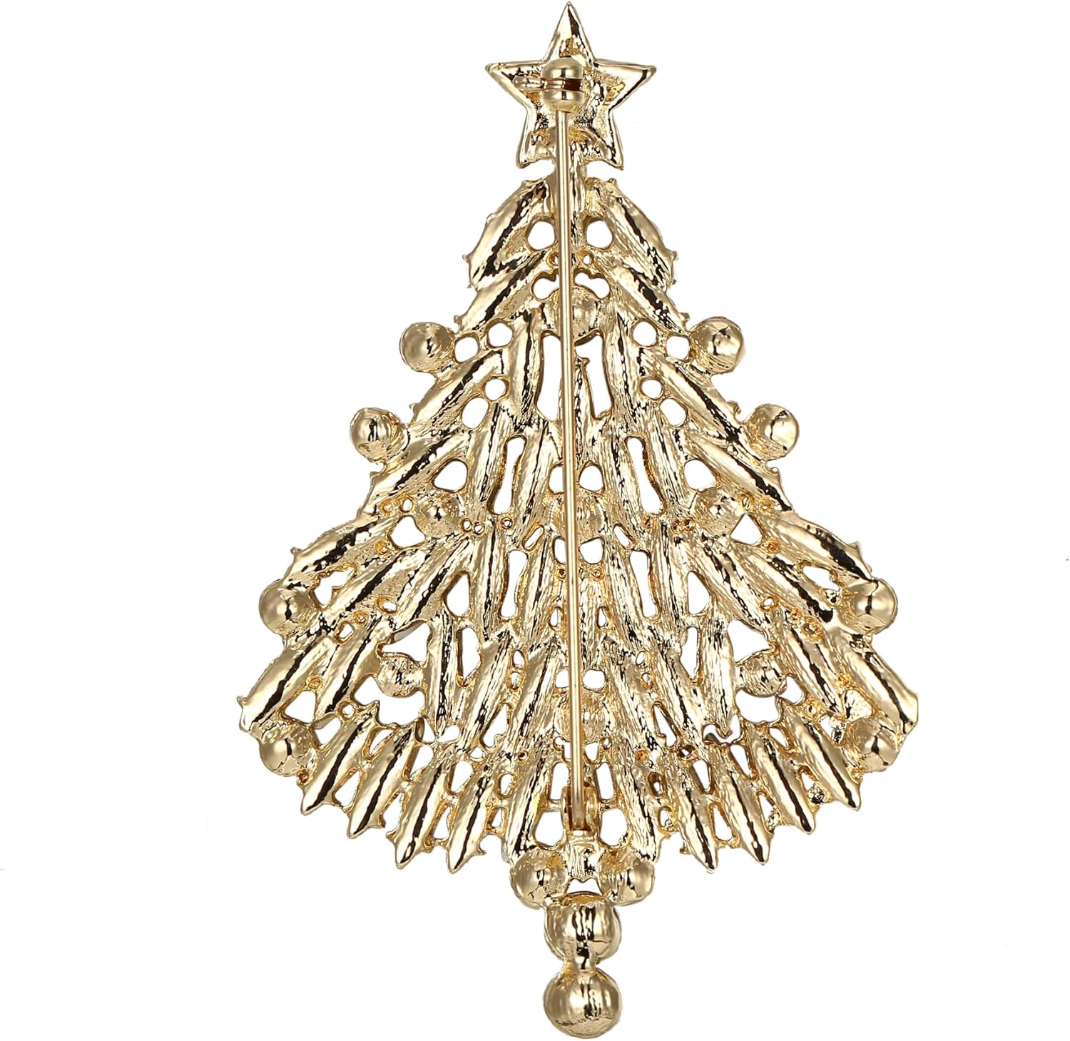 Thumbnail 4 de Clearine Broche femme sapin de Noël étoile cristal rond strass marquise scintillante pour vêtements clair