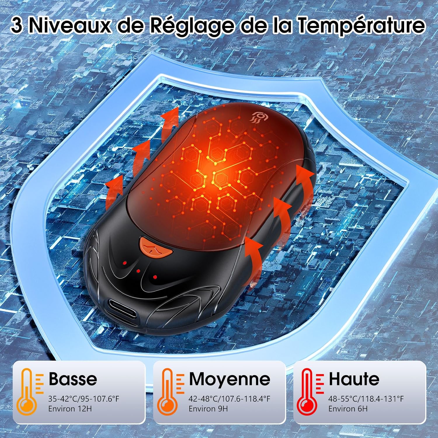 Detalle 2 de OUTJUT Chauffe-mains 6000mAh
