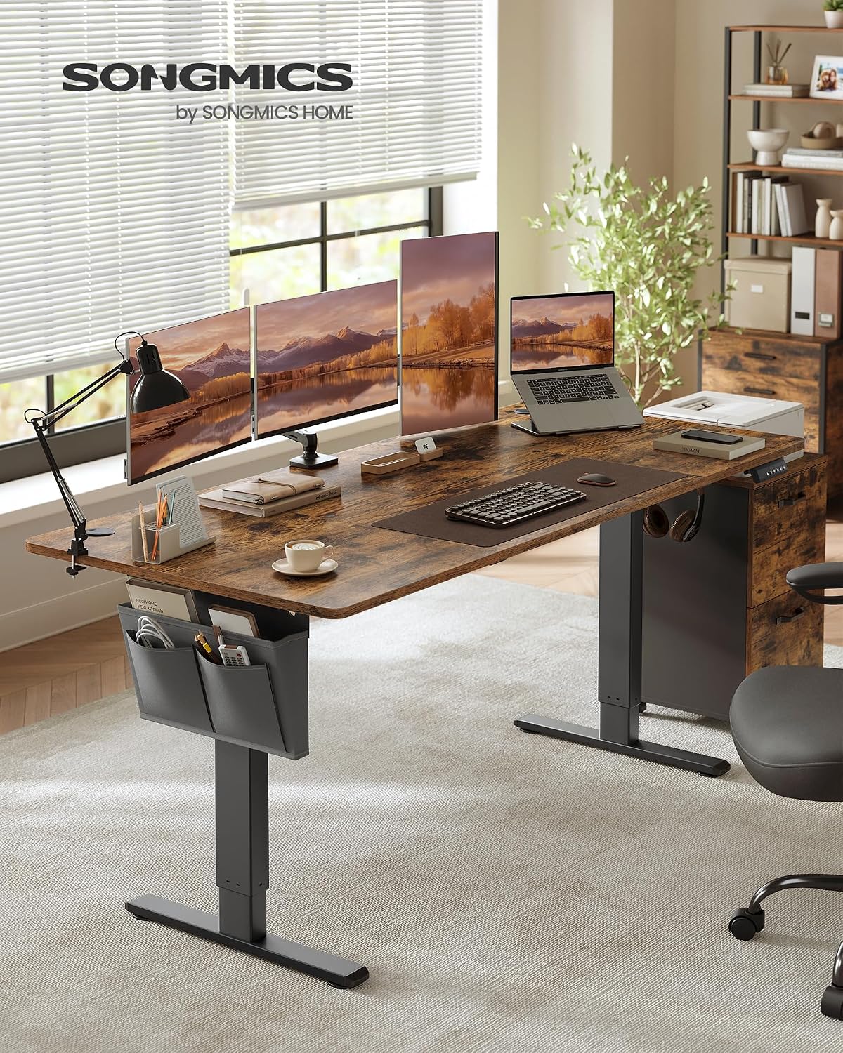 Detalle de SONGMICS LSD138K01 höhenverstellbarer Schreibtisch 180×80 cm