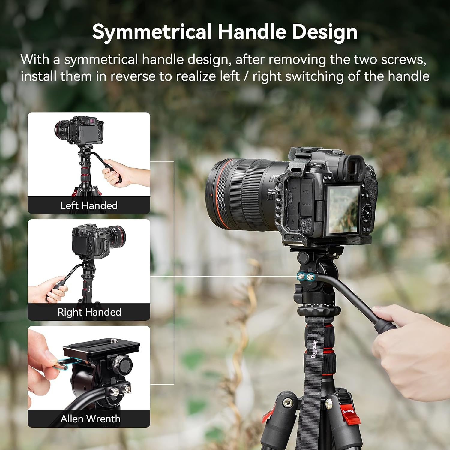 Detalle 2 de SmallRig Selection 3259B compacte videokop met Arca-Swiss-plaat en 3 kg draagvermogen