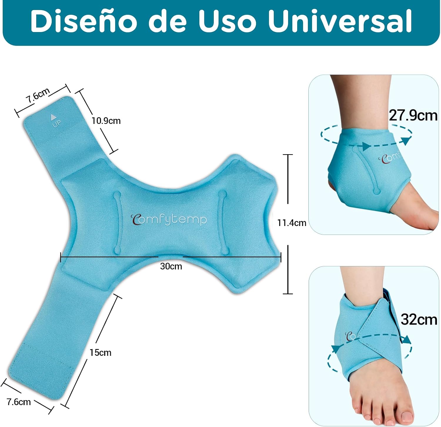 Thumbnail 3 de Comfytemp Almohadilla gel para tobillo 30 x 11 cm