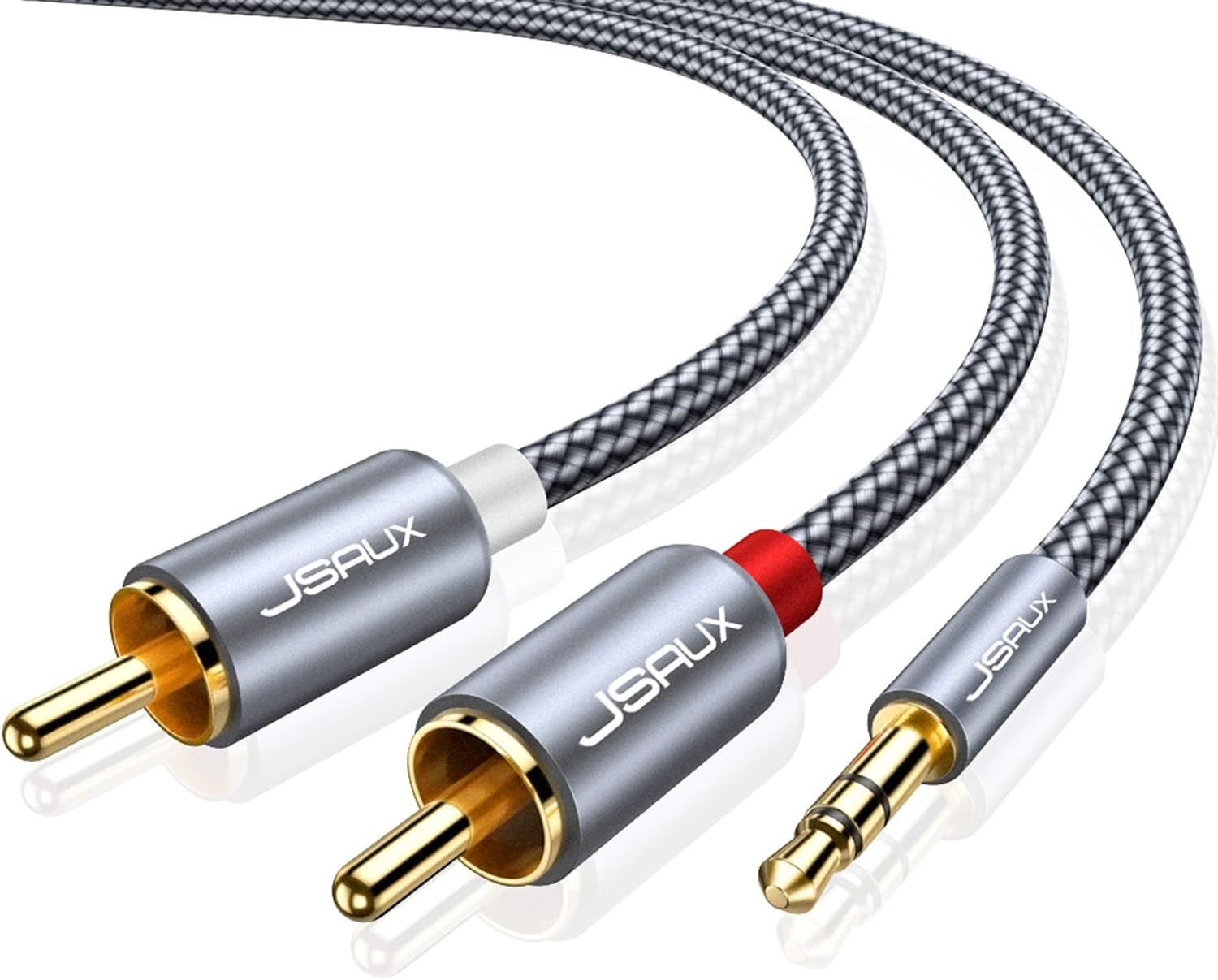 Detalle de JSAUX RCA to 3.5mm Cable 6.6ft — aux cable