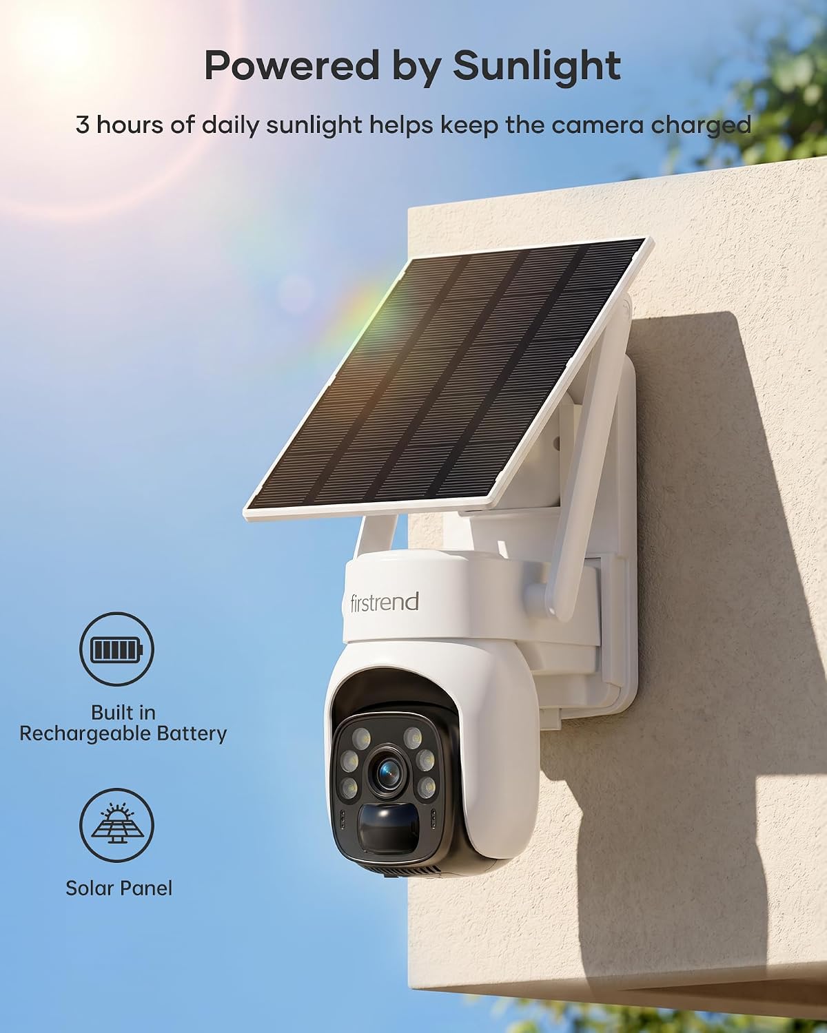 Detalle 2 de Firstrend outdoor security camera system, 2K