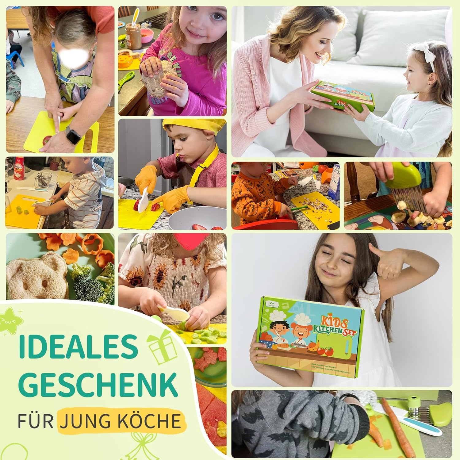 Thumbnail 4 de Kindermesser 17‑teiliges kindersicheres Kochset 🍴