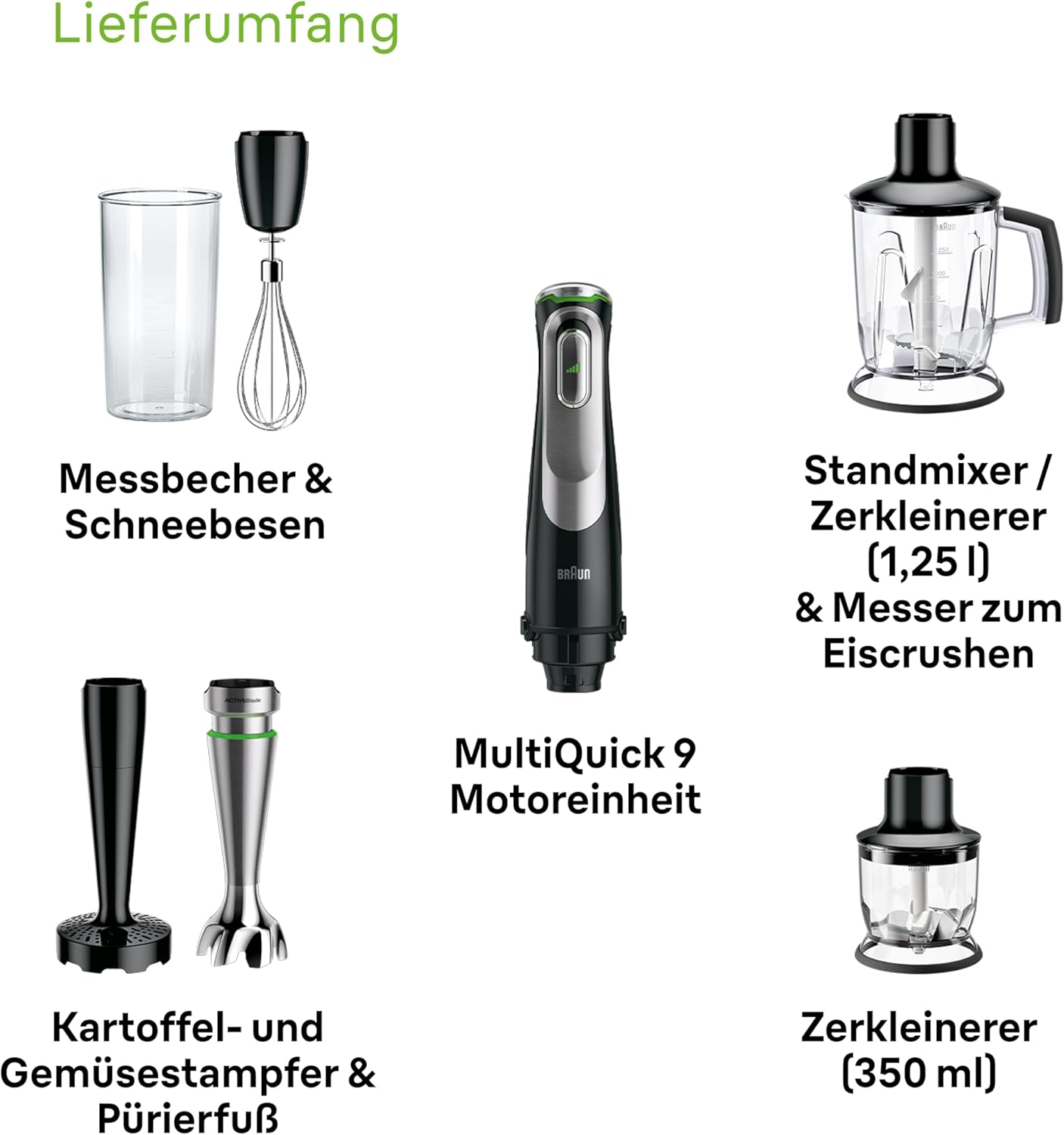 Thumbnail 6 de Braun MultiQuick 9 MQ9147X Stabmixer Set – Leistung, Präzision & SplashControl