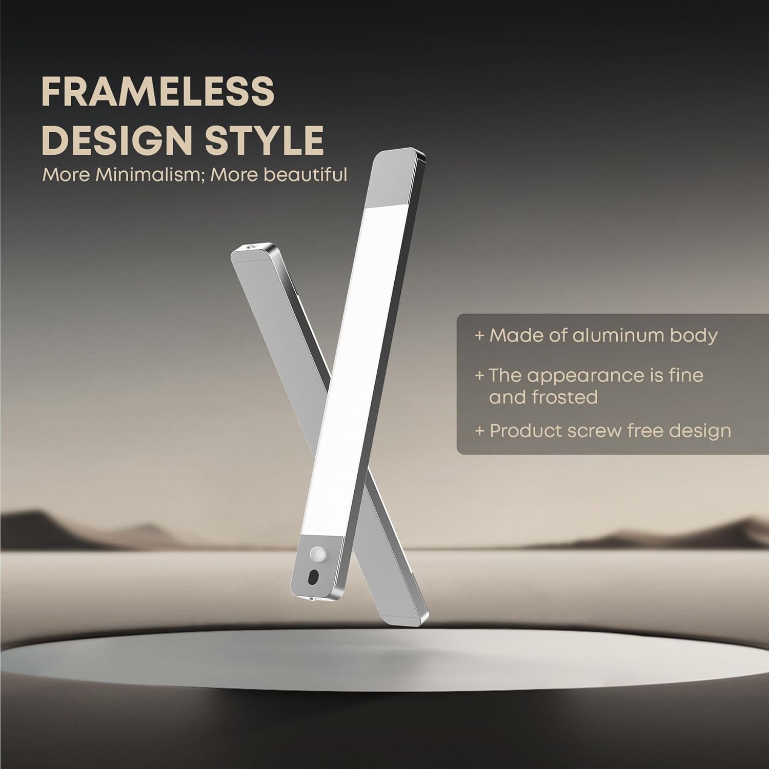 Thumbnail 4 de LROLTEF Luce LED sottopensile per cucina da 25 cm con sensore di movimento e dimmer manuale (2 pezzi)