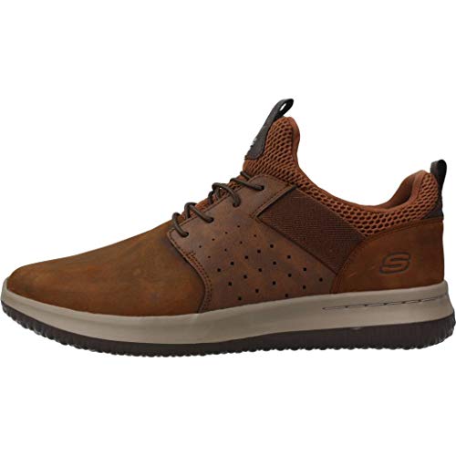 Detalle de Skechers Men's Delson Axton Trainer, Brown, UK 10