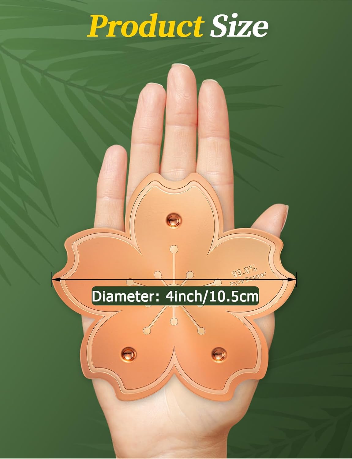 Detalle 2 de Mellbree Pure Copper Plate for Outdoor Bird Bath Bowls & Fountains