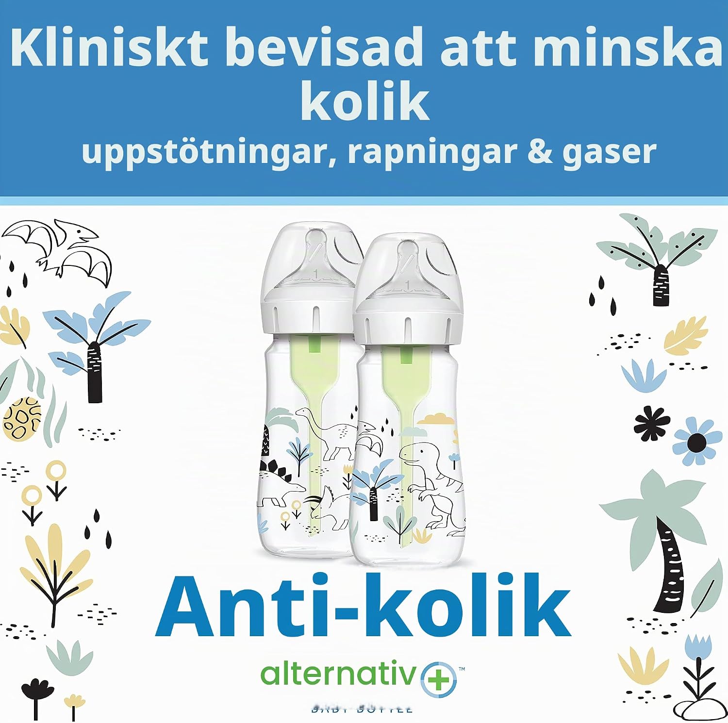 Thumbnail 2 de Dr. Brown’s Natural Flow Options+ antikolikflaskor, 270 ml, bred hals, 2-pack