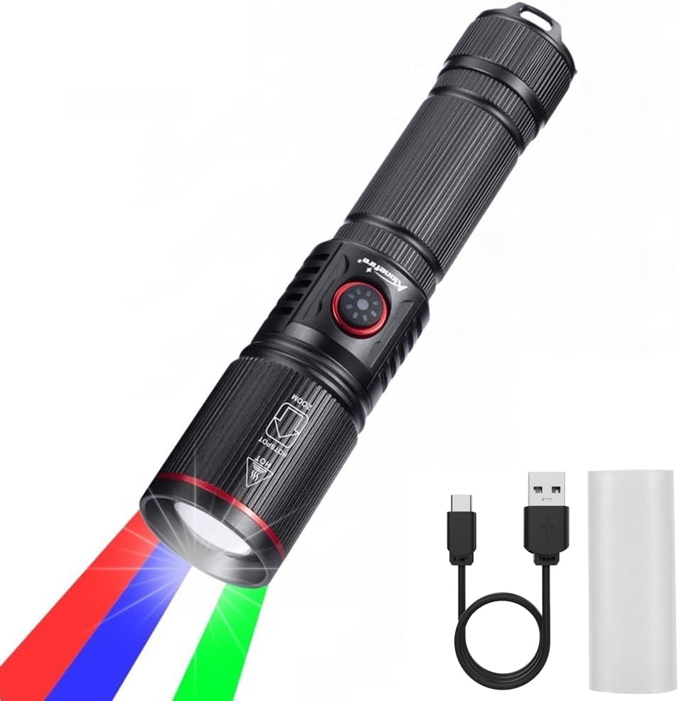 Detalle de Alonefire SV96 RGBW Torch – 4-in-1 Colour Changing LED, USB-C Rechargeable