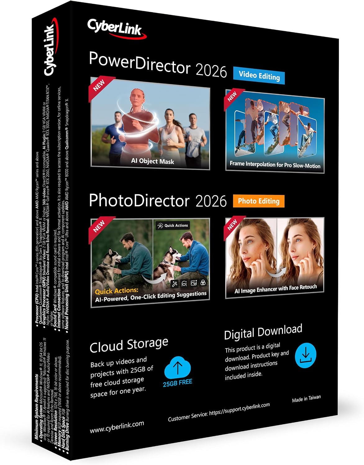 Detalle de CyberLink PowerDirector & PhotoDirector 2026: AI-Powered Video and Photo Editing Suite for Windows