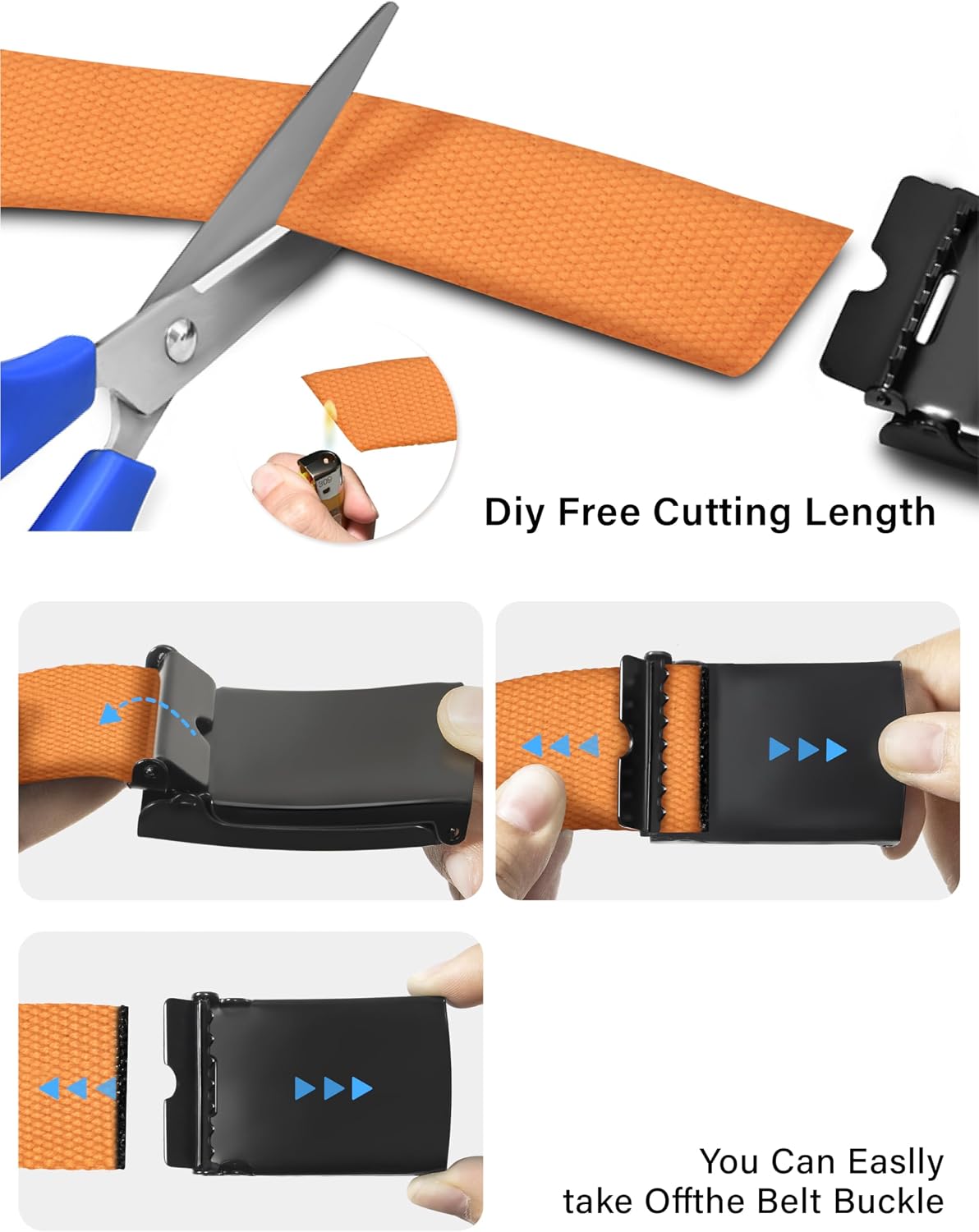 Thumbnail 3 de LXMY Ceinture Homme Tissu sans trous