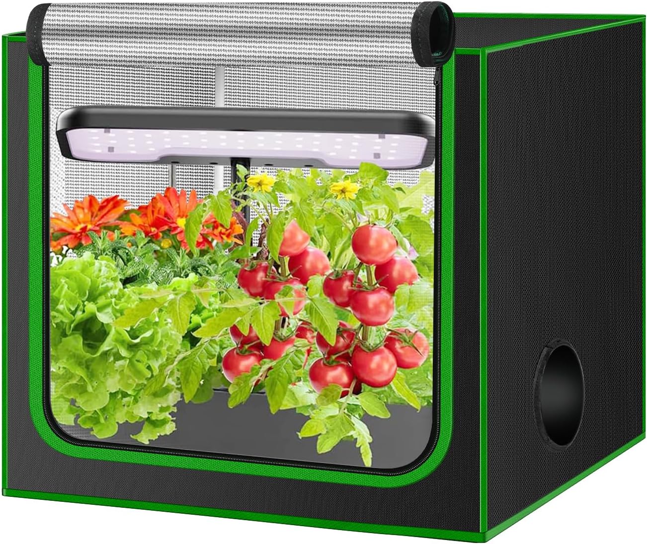 Detalle de MELONFARM MLFNGT212L Small Grow Tent, 24 x 18 x 28 in., 600D Canvas