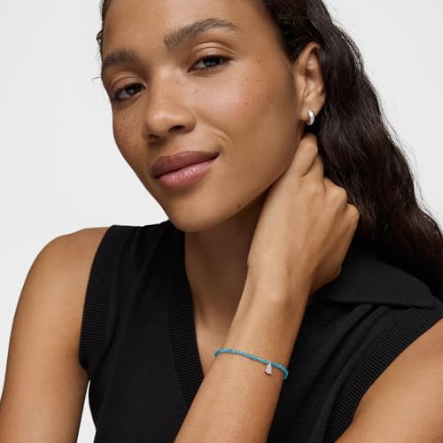 Thumbnail 3 de TOUS Pulsera Elástica Motivo Tulipán en Plata de Primera Ley con Bolas Facetadas de Apatito Neón (17 cm)