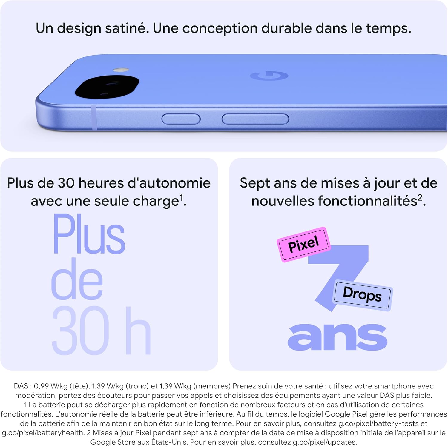 Thumbnail 4 de Google Pixel 10a Noir Volcanique, 128 Go – sept ans de mises à jour et d’innovations