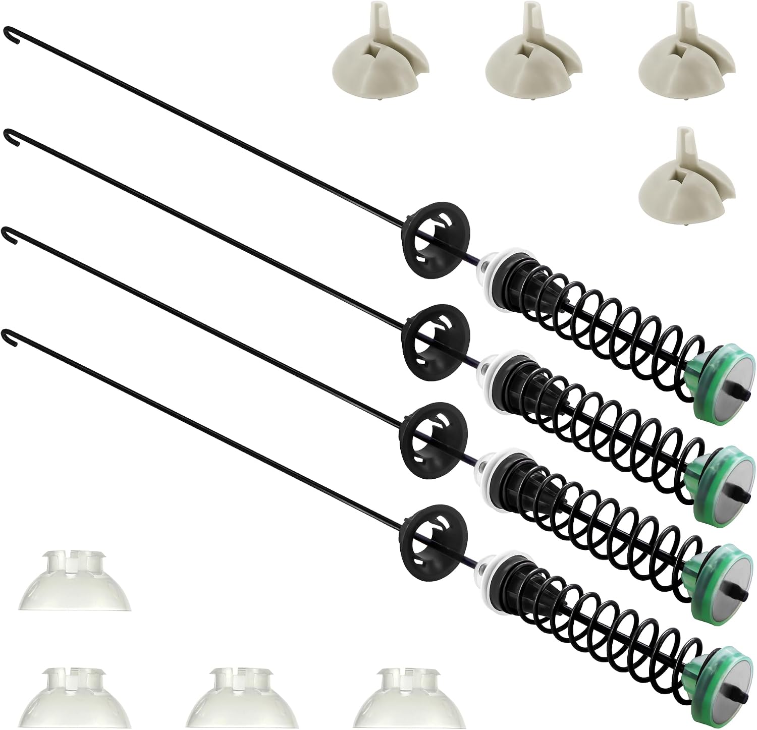 Detalle de Bakaoof W11130362 Washer Suspension Rod Kit, 23.6-Inch, 4-Pack