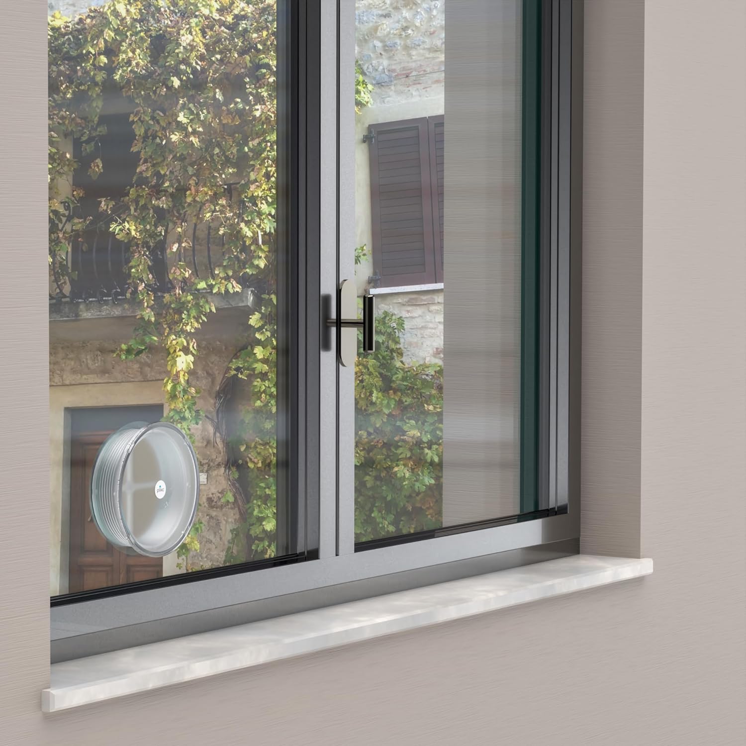 Detalle de Plikc NIC120 Bouchon pour climatiseurs – trou de 120 mm, thermoplastique transparent
