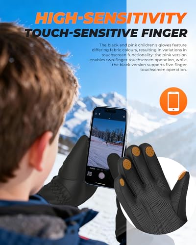 Detalle de GoSkala Gants Hiver pour Enfants, gants sport tactiles imperméables ⚙