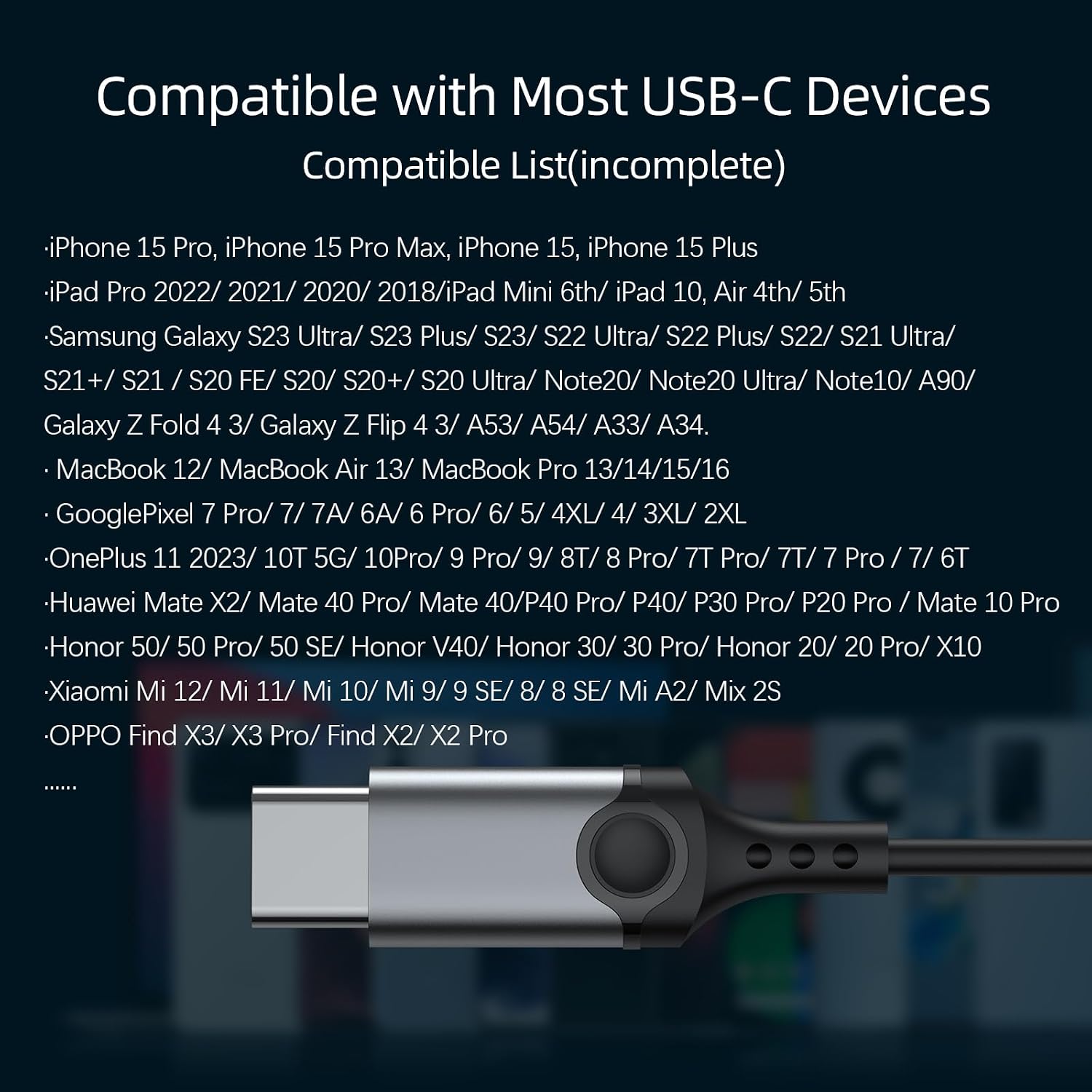 Detalle 2 de USB-C Kopfhörer mit Mikrofon – In-Ear Headset für Samsung Galaxy, iPhone 15/16/17, iPad und mehr