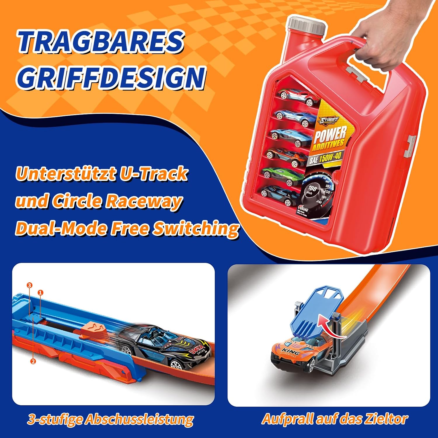 Thumbnail 5 de Charmofun Autorennbahn Kinder Rennbahn mit Looping