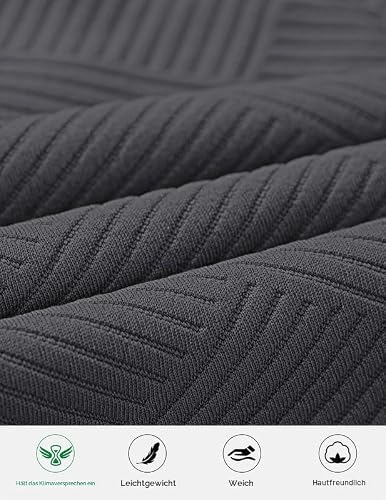 Detalle de TARAINYA Textur Kurze Hosen Herren Baumwolle Shorts Sommer Mit Kordelzug